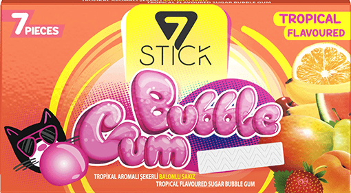 7 Stick Bubble Gum Tropical